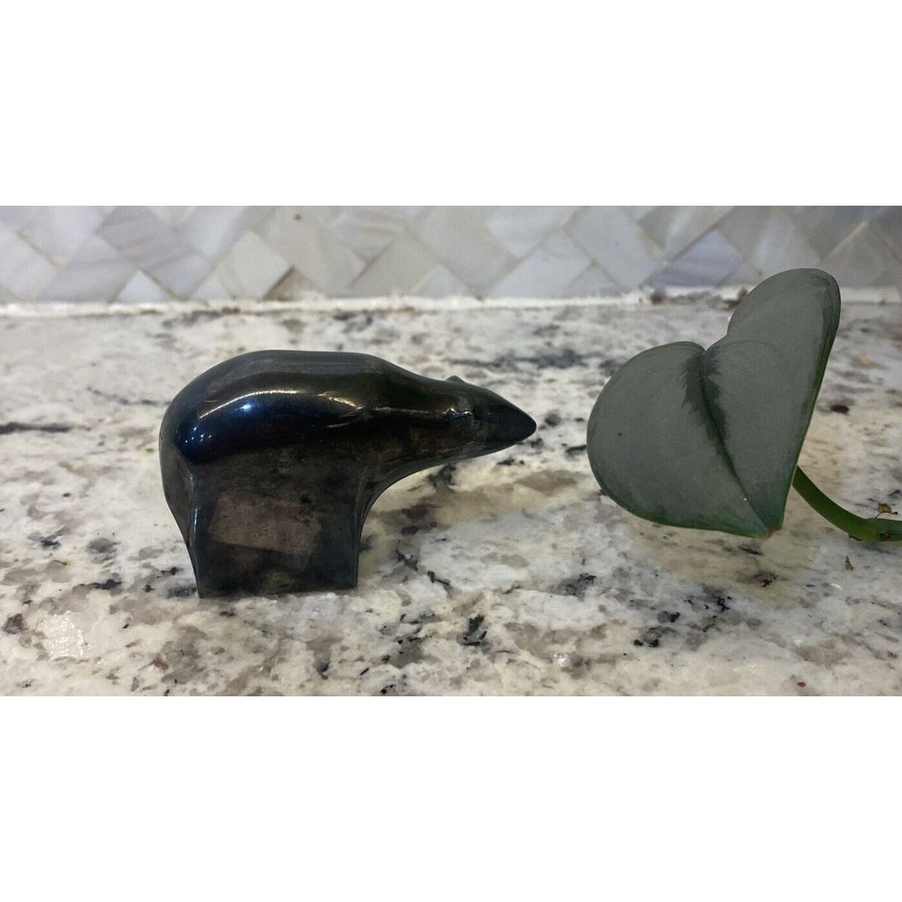 Vintage Dansk Silverplate Figurine Bear Paperweight Gunnar Cyren Polar Bear‎